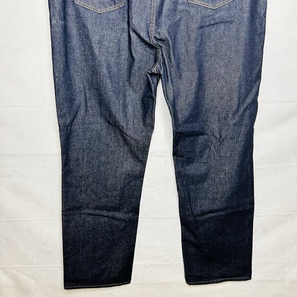 NWT Old Navy Men’s Jeans 42 X 32 Regular Straight Dark Blue Cotton Blend - Picture 7 of 8